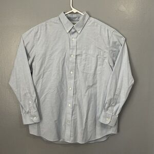Duluth Trading Shirt Mens‎  Large Casual Chambray Work Blue Pencil Pocket